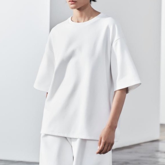 Zara short sleeve interlock sweatshirt - Picture 16 of 16